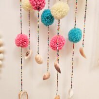 Suspension pompon multicolore parfumable