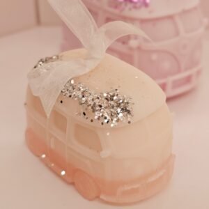 Bougie petit van bicolore