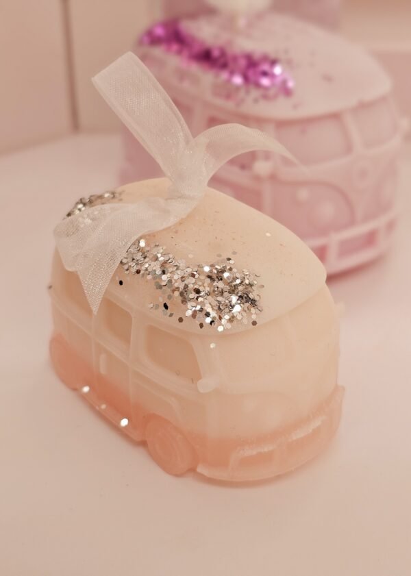 Bougie petit van bicolore