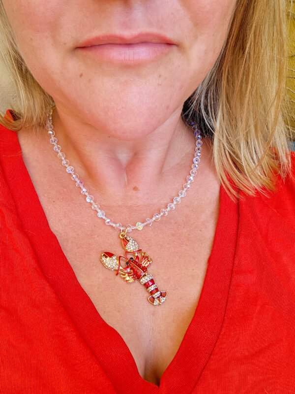 Collier cristal homard