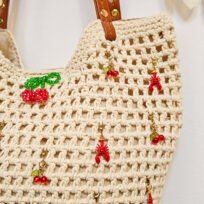 Sac crochet cerise homard - Image 3