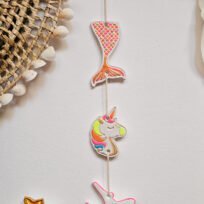 Suspension sirène licorne rose – Image 3