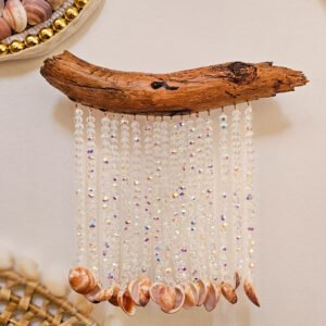 suspension cristal et coquilllages petite