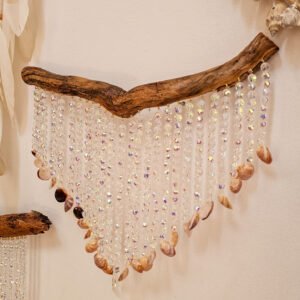 suspension V en perles de verres