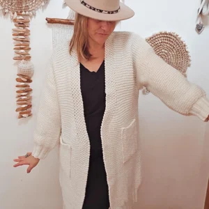gilet blanc ecru