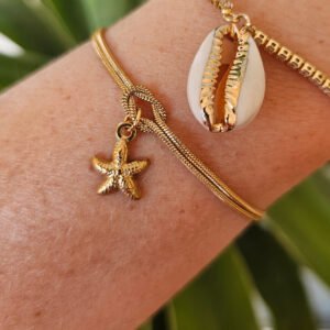 Bracelet étoile or en acier inoxydable ibiza