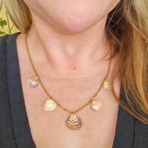 Collier coquillages d'ibiza acier inoxydable